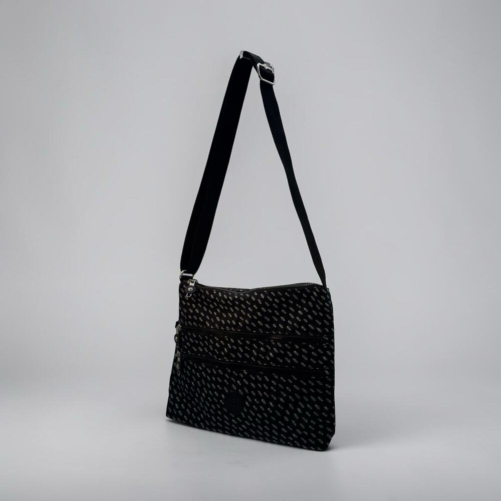 EUC Kipling HB6141 Alvar Crossbody Bag Double Zip Polyester Ultimate Dots $104